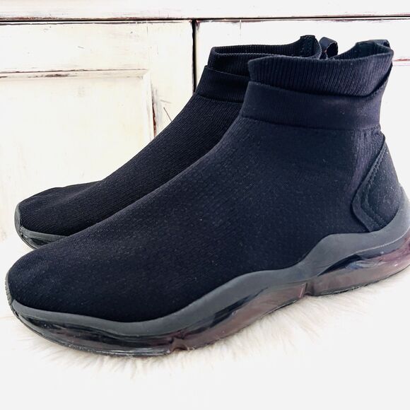 Zara Black Air Cushion Chunky Sole Sock Sneakers Comfort - Womens EU42 US11 - Picture 7 of 8
